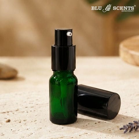 10ml Emerald Green Glass Bottle with Pump 10ml Emerald Green Glass Bottle with Pump