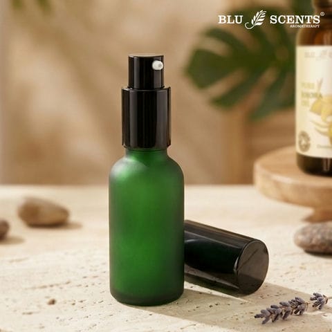 30ml Frosted Green Glass Bottle with Pump 30ml Frosted Green Glass Bottle with Pump