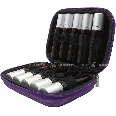 Purple Traveling Pouch Roller Bottles - Click Image to Close